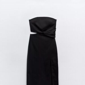 Zara Strapless Midi Dress NWT